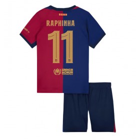 Barcelona Raphinha Belloli #11 Heimtrikot 2024-25 Kurzarm (+ kurze hosen)